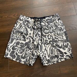 Tommy Bahama Black and White Swim Trunks